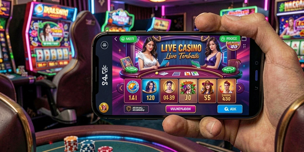 Tampilan gameplay Live Casino yang mendebarkan di 34R.