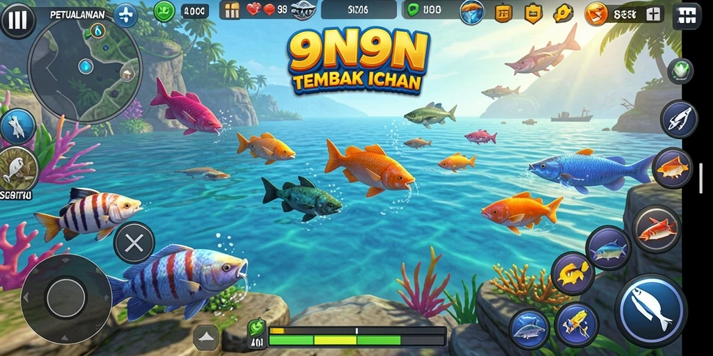 Gameplay seru Tembak Ikan di 9N9N.