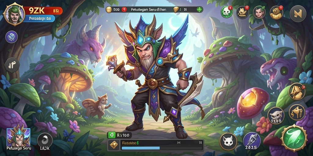 Screenshot menampilkan karakter dalam aksi di dunia petualangan yang menawan.