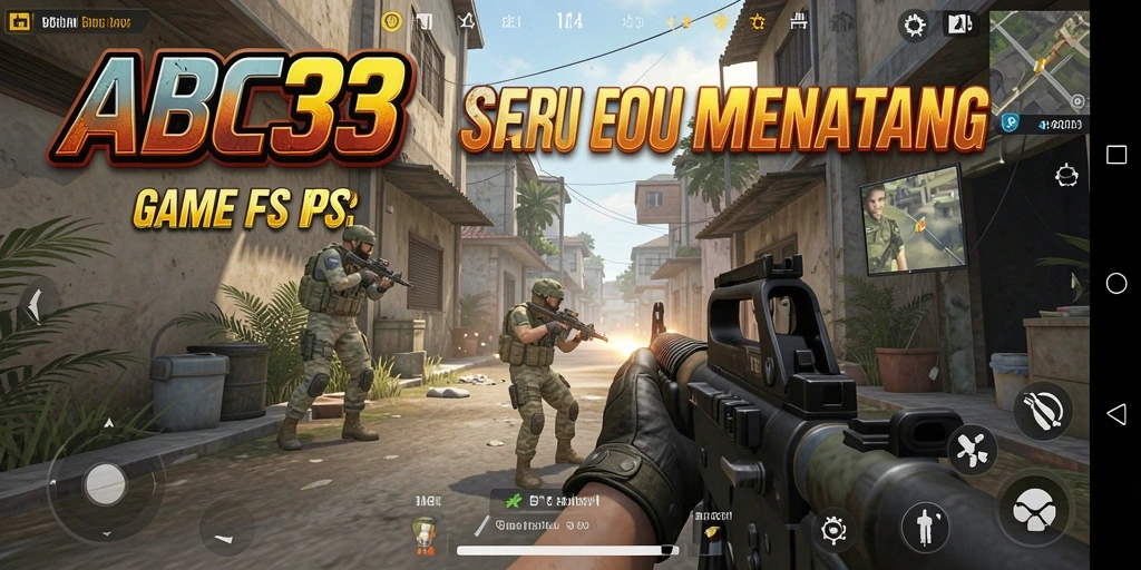 Screenshot gameplay ABC33 menampilkan aksi tembak-menembak yang mendebarkan.