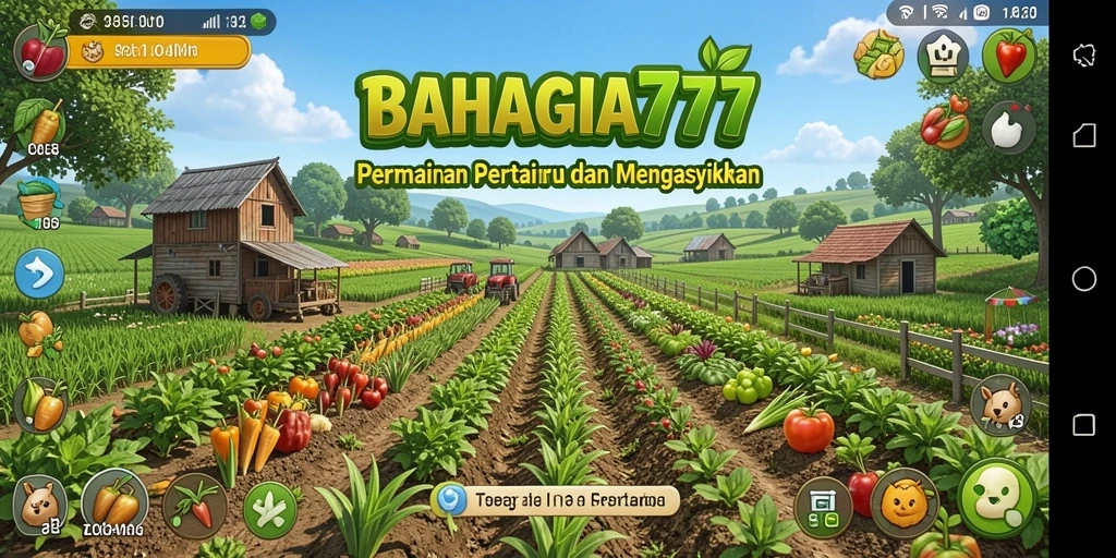 Tampilan gameplay BAHAGIA777 yang menarik saat bertani.