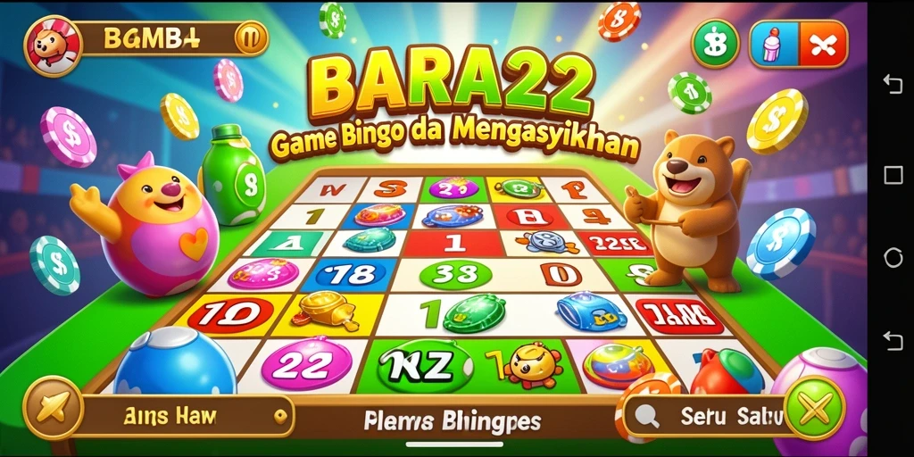 Screenshot gameplay BARA22 yang menunjukkan suasana permainan Bingo yang seru.