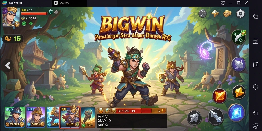 Tampilan gameplay BIGWIN yang mendebarkan dengan aksi RPG yang seru.