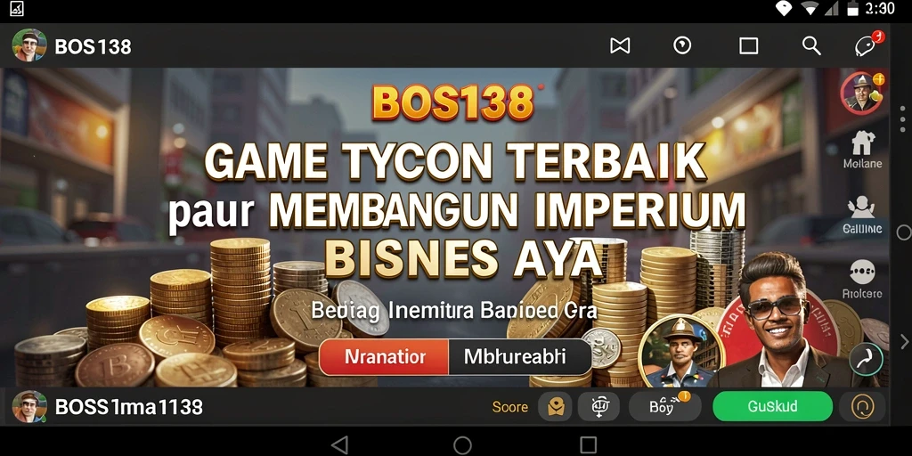 Tangkapan layar utama BOS138 menampilkan gameplay menarik dari simulasi bisnis.