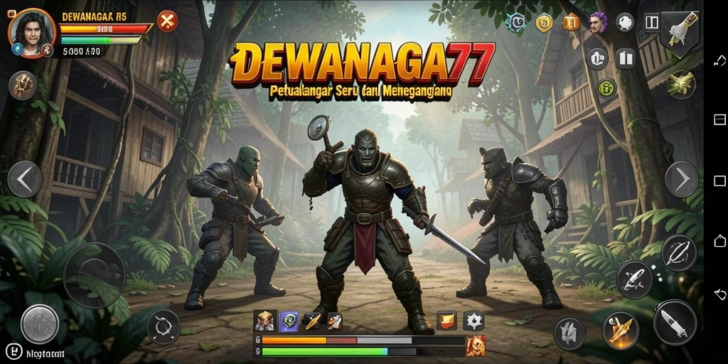 Tampilan gameplay DEWANAGA77 yang eksploratif dan seru.