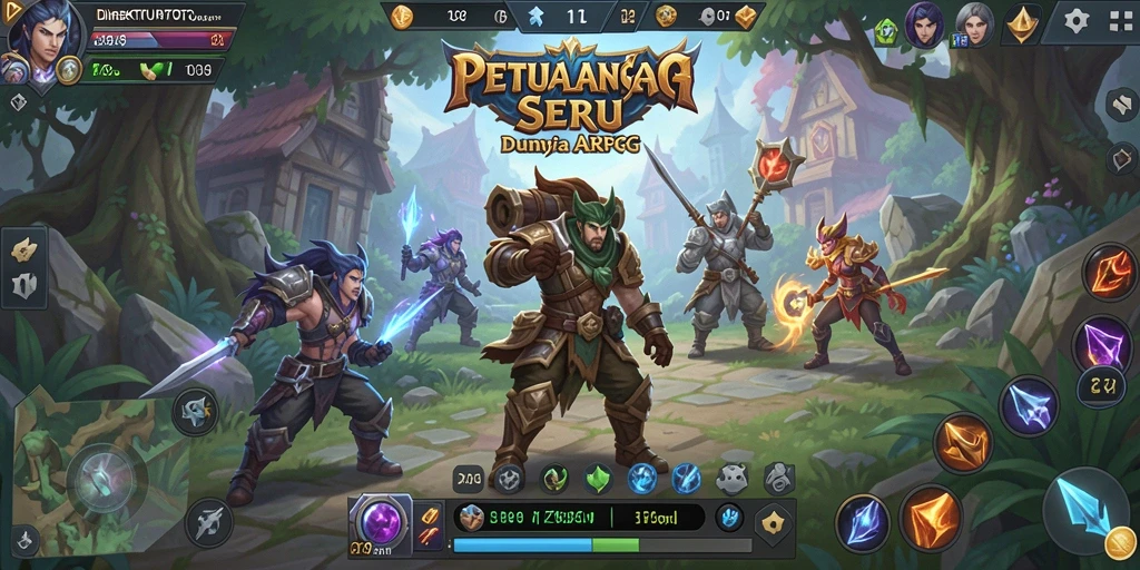 Tampilan mendebarkan dari gameplay petualangan ARPG DIREKTURTOTO.