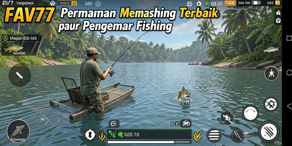 Tangkapan ikan besar dalam permainan Fishing FAV77.