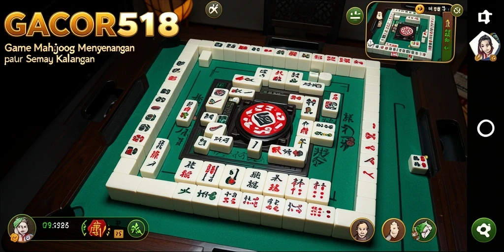 Tampilan menarik dari gameplay GACOR518 dalam permainan Mahjong.