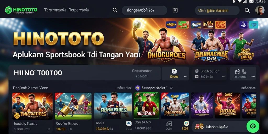 Tampilan screenshot HINOTOTO dengan fitur taruhan langsung.
