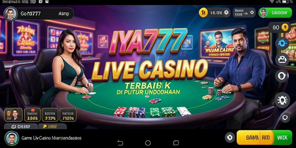Tampilan gameplay Live Casino yang mendebarkan di IYA777.