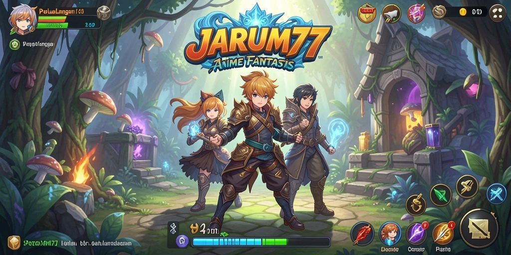 Tampilan gameplay seru dalam dunia anime yang memukau.