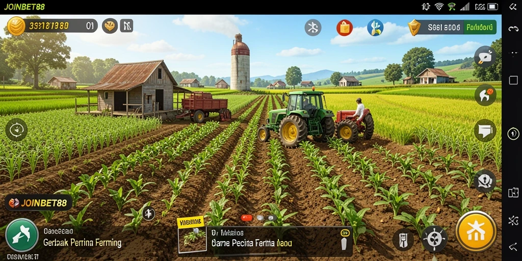 Tampilan gameplay seru dengan aktivitas bertani di JOINBET88.