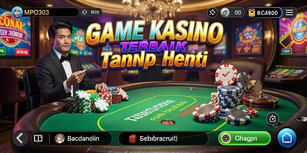 Screenshot gameplay MPO303 menampilkan suasana bermain Kasino yang mendebarkan.
