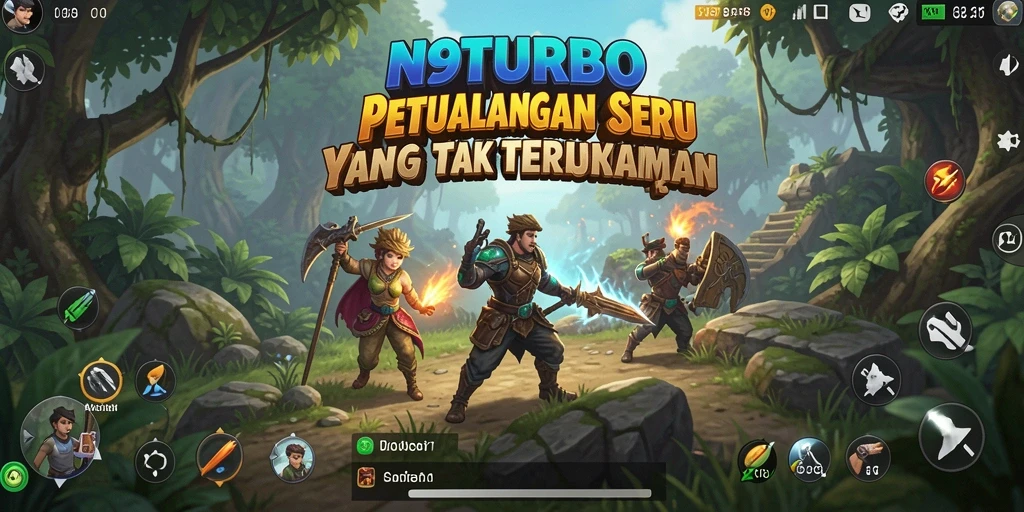 Tampilan menarik dari gameplay N9TURBO di dunia petualangan.