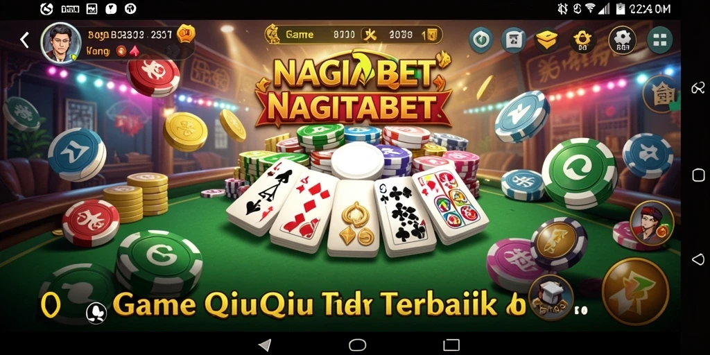 Tampilan gameplay seru dalam NAGITABET yang menampilkan aksi QiuQiu.