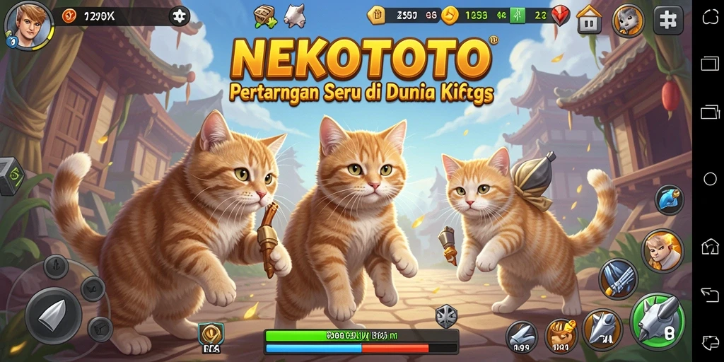 Tangkap momen epik pertarungan kucing di NEKOTOTO.