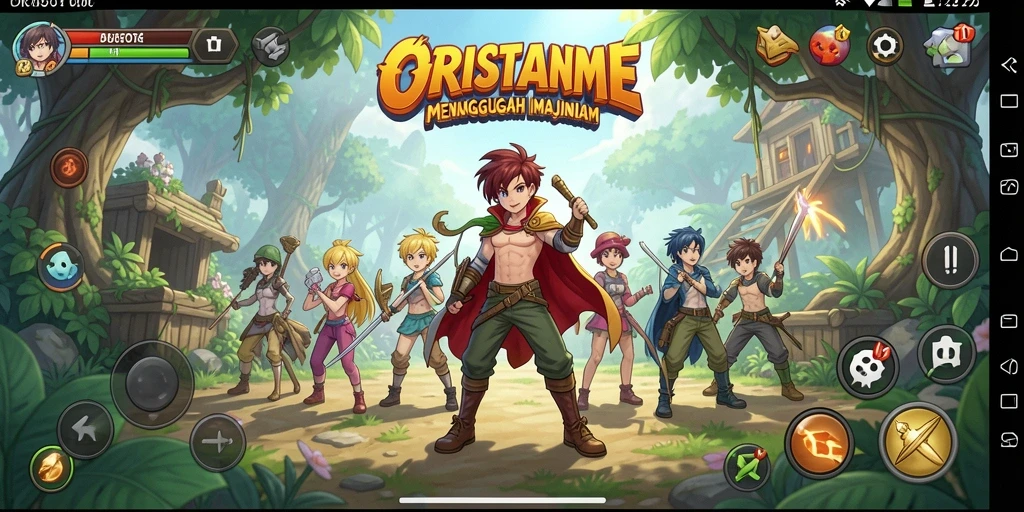Gameplay menawan dari ORISTOTO dengan karakter anime ikonik.
