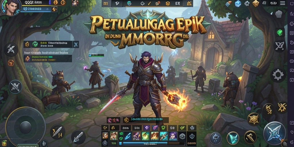 Screenshot gameplay QQ222 dengan karakter yang beraksi dalam pertempuran epik.