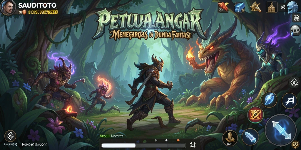 Tampilan gameplay SAUDITOTO yang mendebarkan dan penuh petualangan.