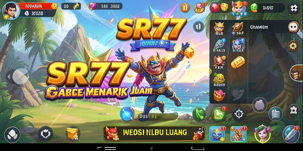 Screenshot utama SR777 menampilkan gameplay Idle yang menyenangkan.