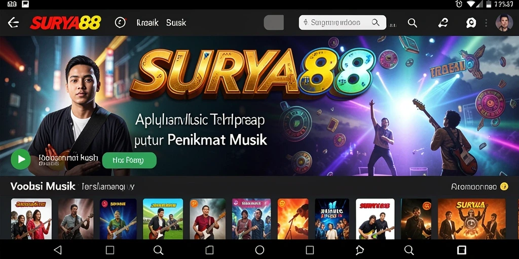Gameplay SURYA88 yang menampilkan pengalaman musik interaktif.