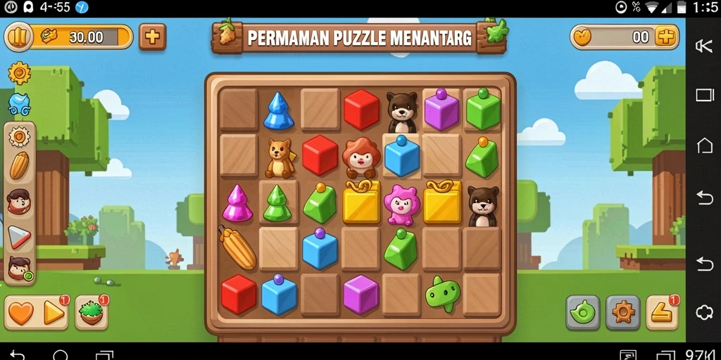 Screenshot ZK7 menampilkan gameplay Puzzle yang seru dan menantang.